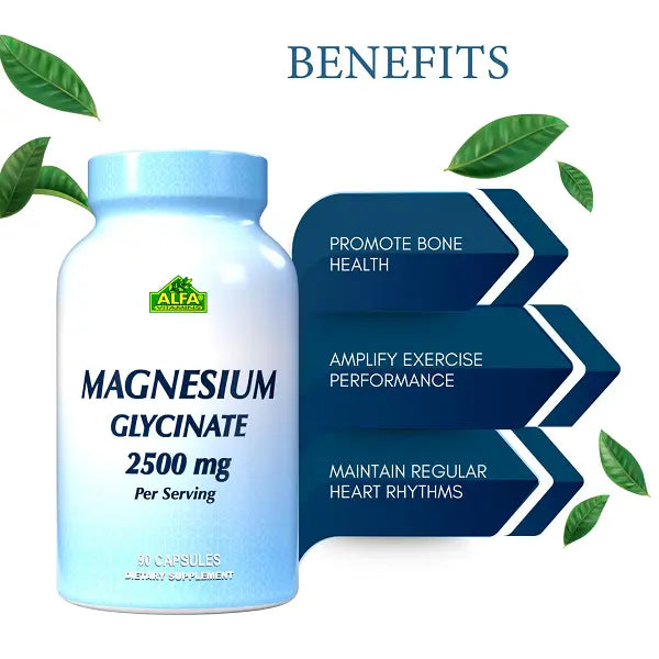 ALFA VITAMINS - Magnesium Glycinate 2500 mg - 90 Capsules