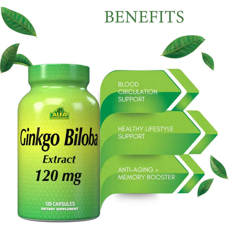 Benefits of Ginkgo Biloba: improves memory, supports blood circulation, antioxidant protection – science-backed herbal supplement in UAE