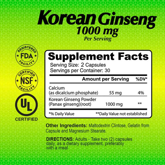 Natural adaptogen supplement - Korean Red Ginseng extract