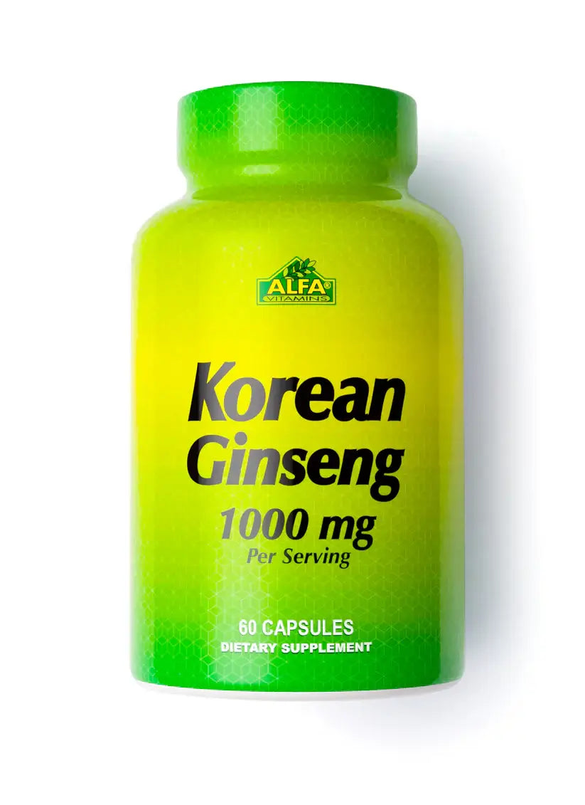 Alfa Vitamins Korean Ginseng 1000mg bottle