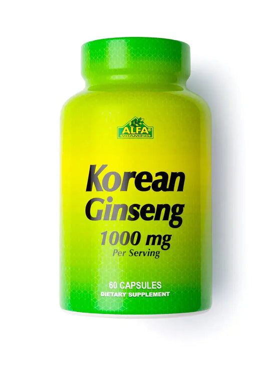 Alfa Vitamins Korean Ginseng 1000mg bottle