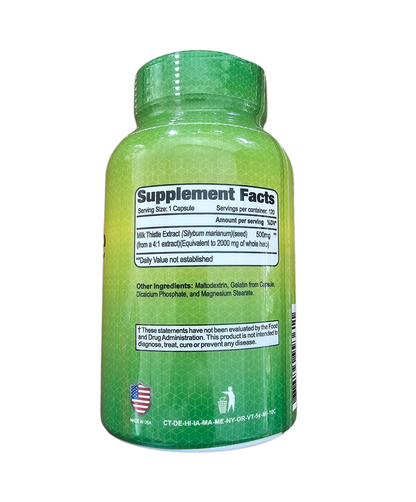 ALFA VITAMINS Milk Thistle 2000 mg 120 Capsules | Liver Support Supplement | BioHealth UAE