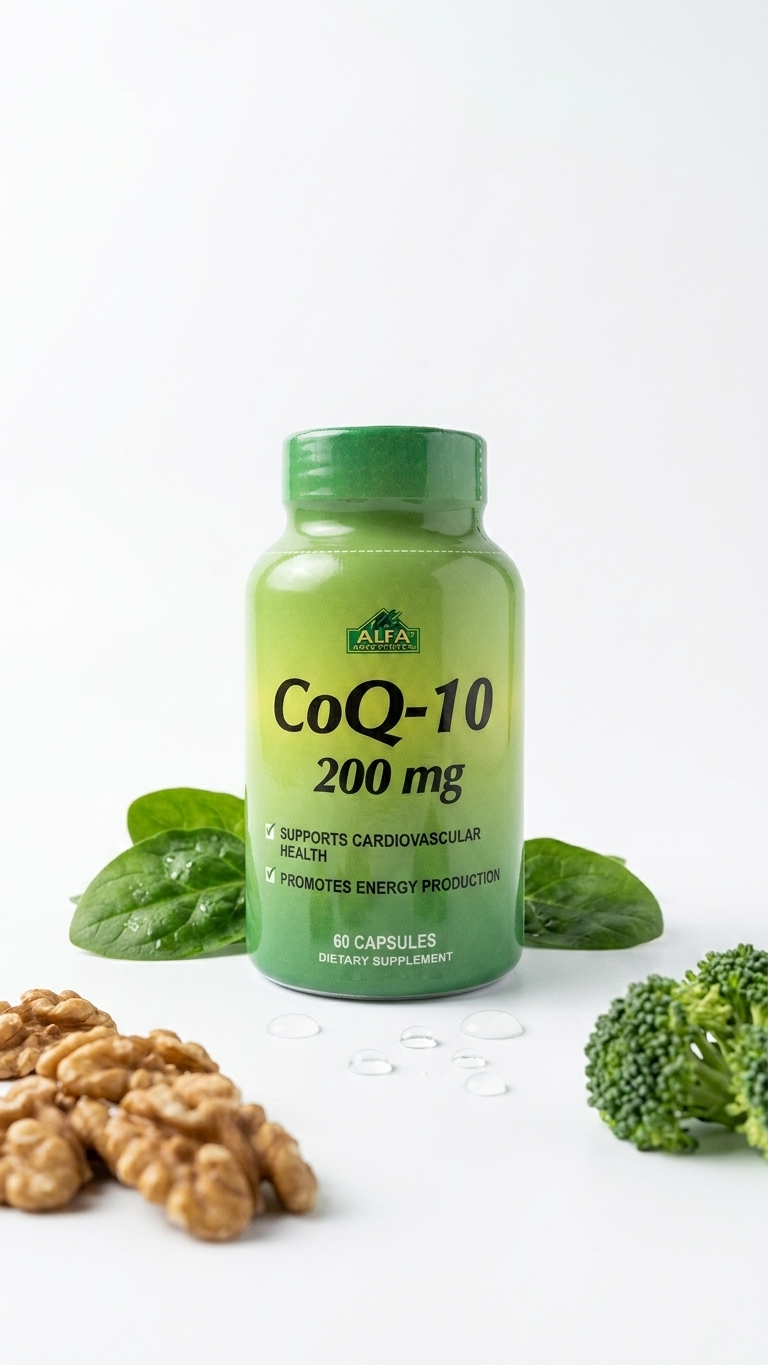 ALFA VITAMINS CoQ-10 200 mg 60 Capsules | Premium Heart Health & Energy Formula | BioHealth UAE