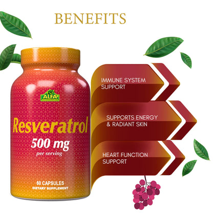 ALFA VITAMINS - Resveratrol 500 mg - 60 capsules