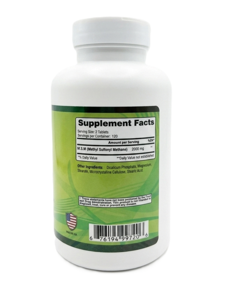 ALFA VITAMINS MSM 2000 mg 240 Tablets | Joint & Connective Tissue Support | BioHealth UAE